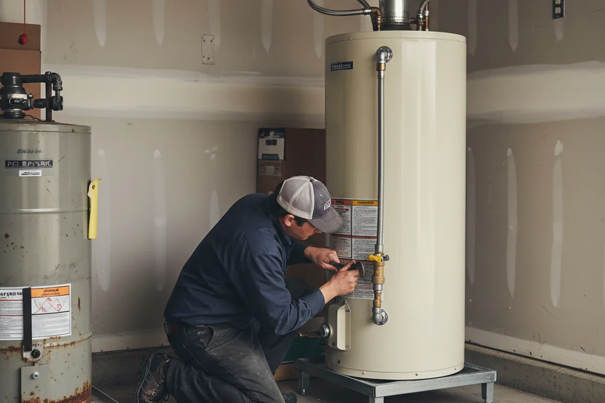 Water heater and shutoff valve replacement in Everett